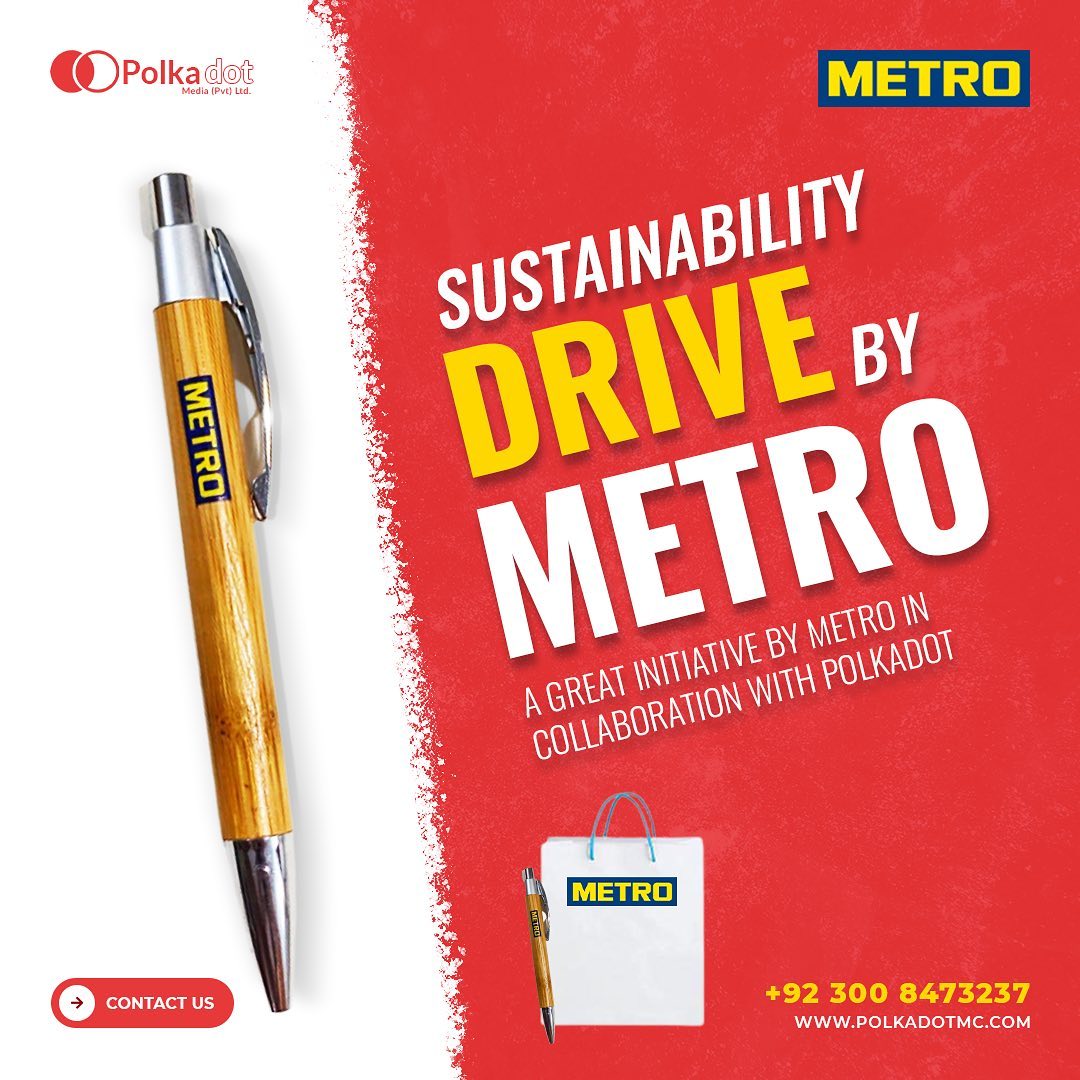 Polkadot had the privilege of making giveaways for Metro Pakistan, an addition to their in-house stationery. This initiative was not only promoting sustainable but also environmental friendly products.
A great initiative by Metro Pakistan.
A collaborative project of MetroXPolkaDot.
.
.
#metro #metropakistan #environment #sustainability #ecofriendly #creative #envirmonmentfriendly